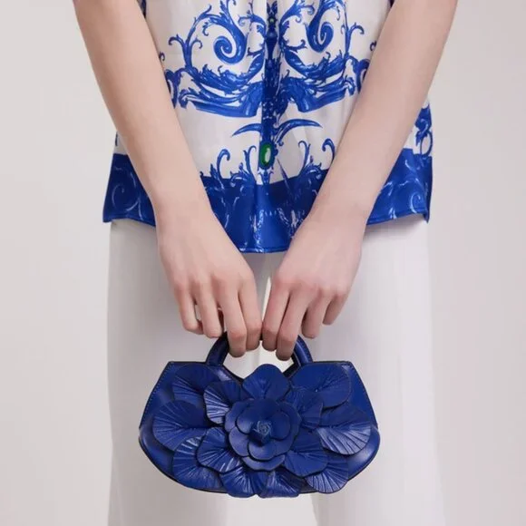 NEW ANNE FONTAINE Scarlett Mini Handbag – Blue – Women’s One Size - Picture 3 of 4